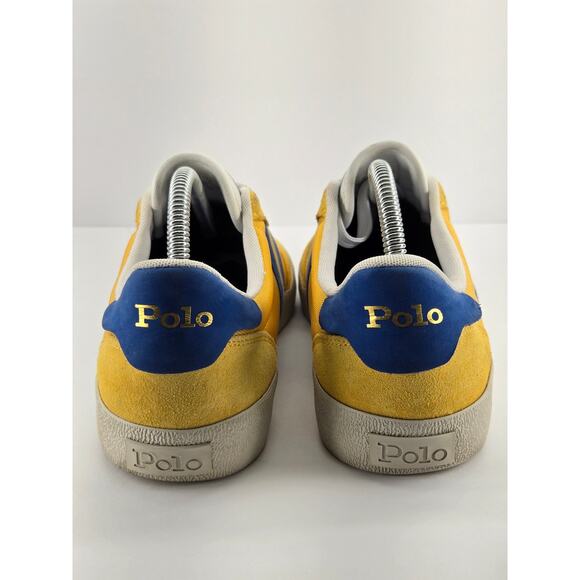 Polo Ralph Lauren COURT VLC-SK-VLC Yellow & Blue Men's Size 8 - Picture 3 of 9